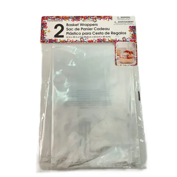 Basket Wrapper Translucent Clear 2 pcs